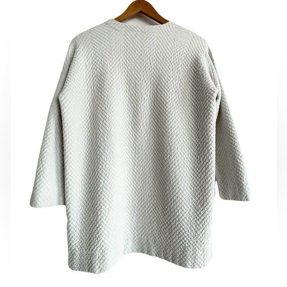 Eileen Fisher Textured Cream Cardigan - Picture 2 of 5